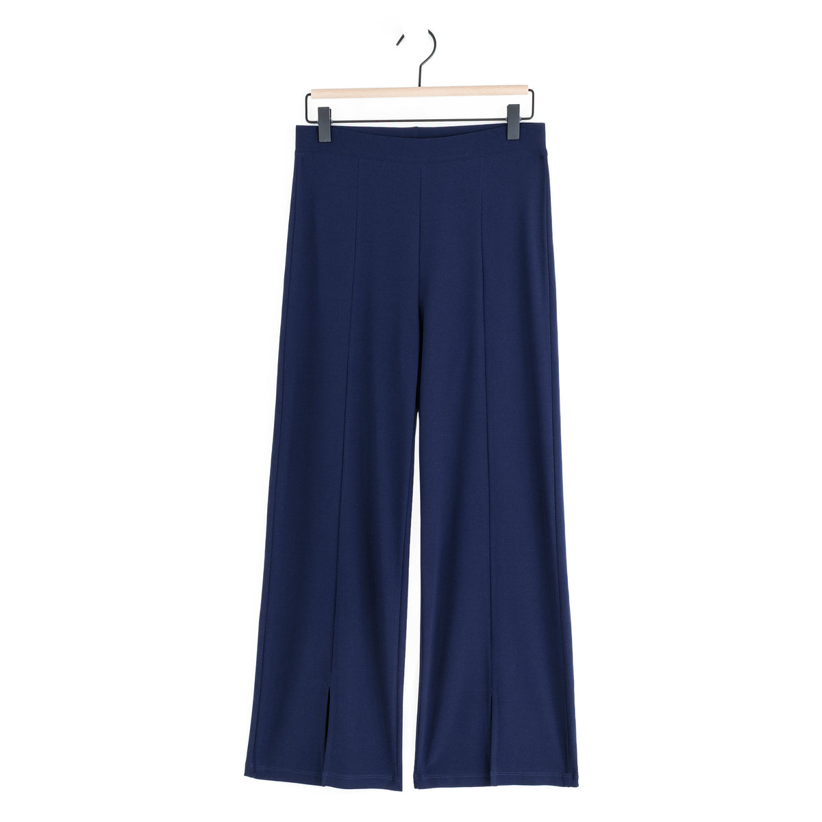 Clara Sunwoo Everyday - Relaxed Kick Front Slit Ankle Pant - Navy