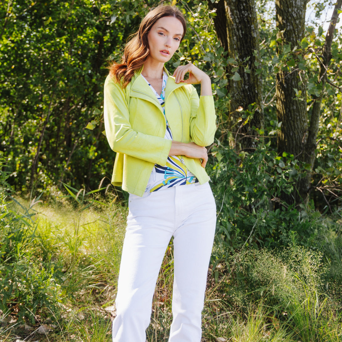 Clara Sunwoo Classic - Soft Suede - Signature Jacket - Lime
