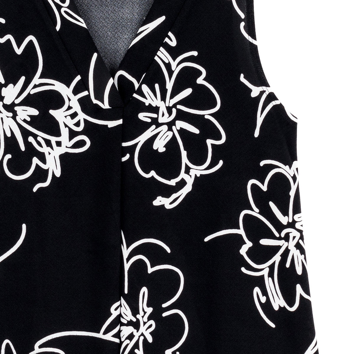 Clara Sunwoo Best Price - Crepe Knit - Asymmetrical Tunic Tank - Blossom Sketch - Final Sale
