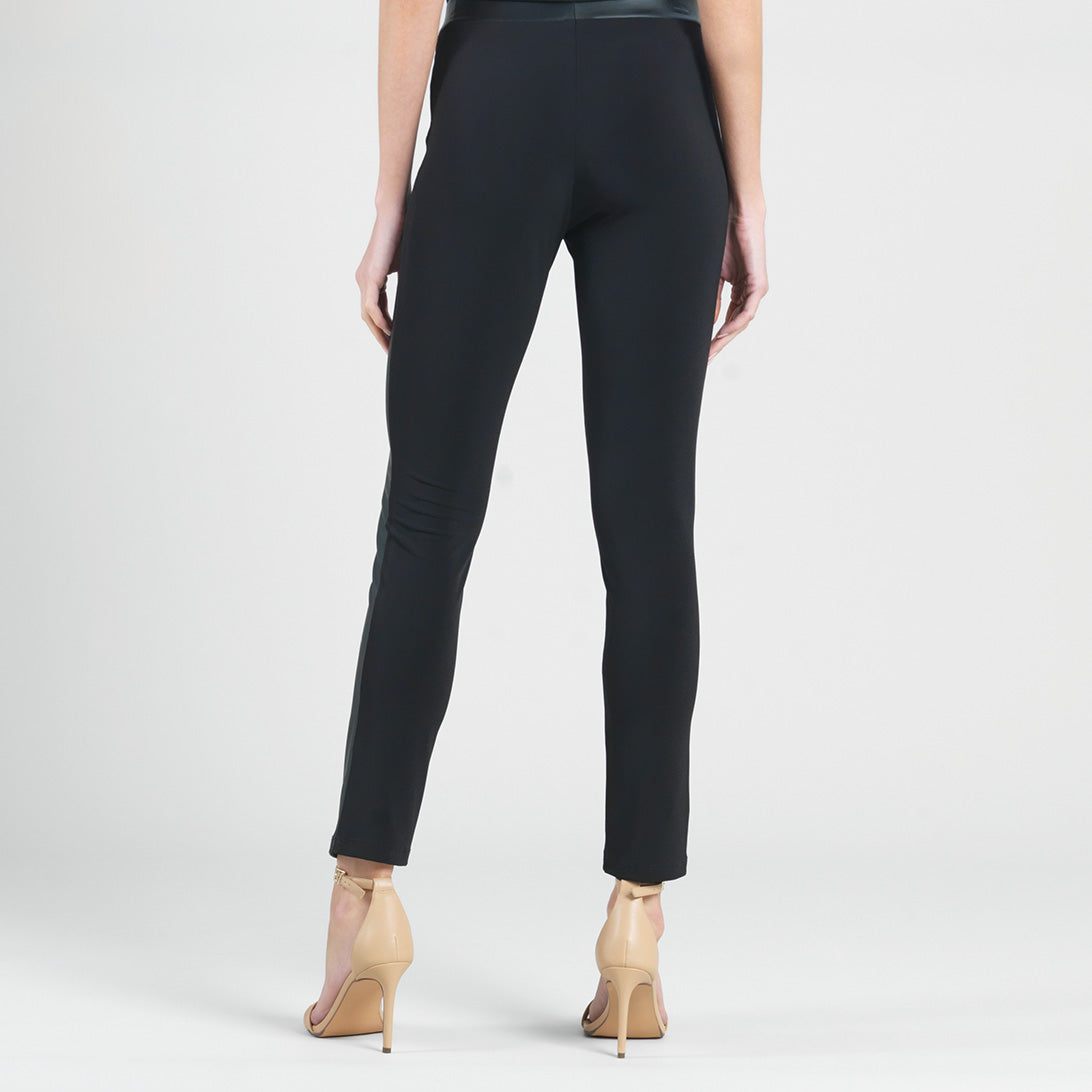 Clara Sunwoo Top Pick - Liquid Leather™ Sheen Two-Tone Legging - Black
