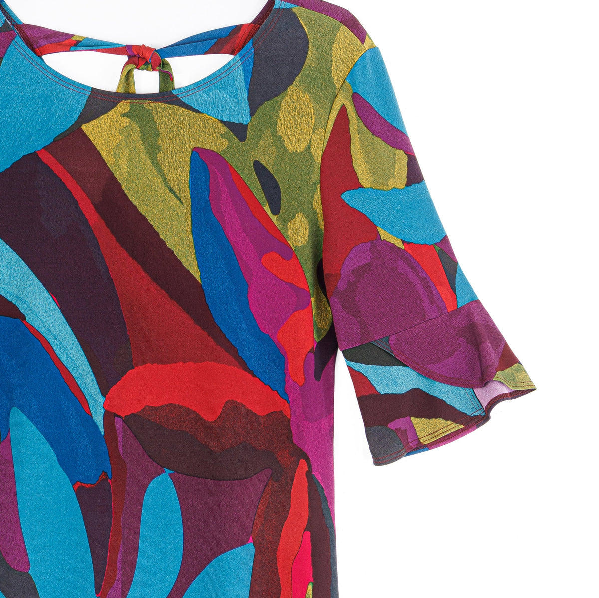 Clara Sunwoo Value - Tulip Cuff Back Tie Dress - Petal Burst