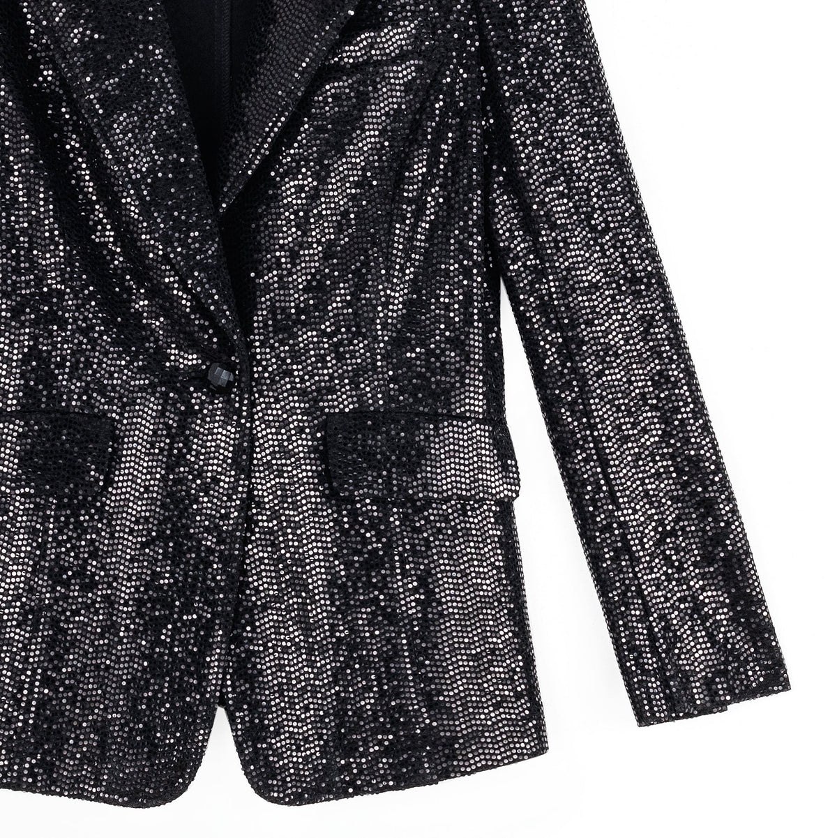 Clara Sunwoo Exclusive - Sequin Knit - Signature Pocket Blazer - Black
