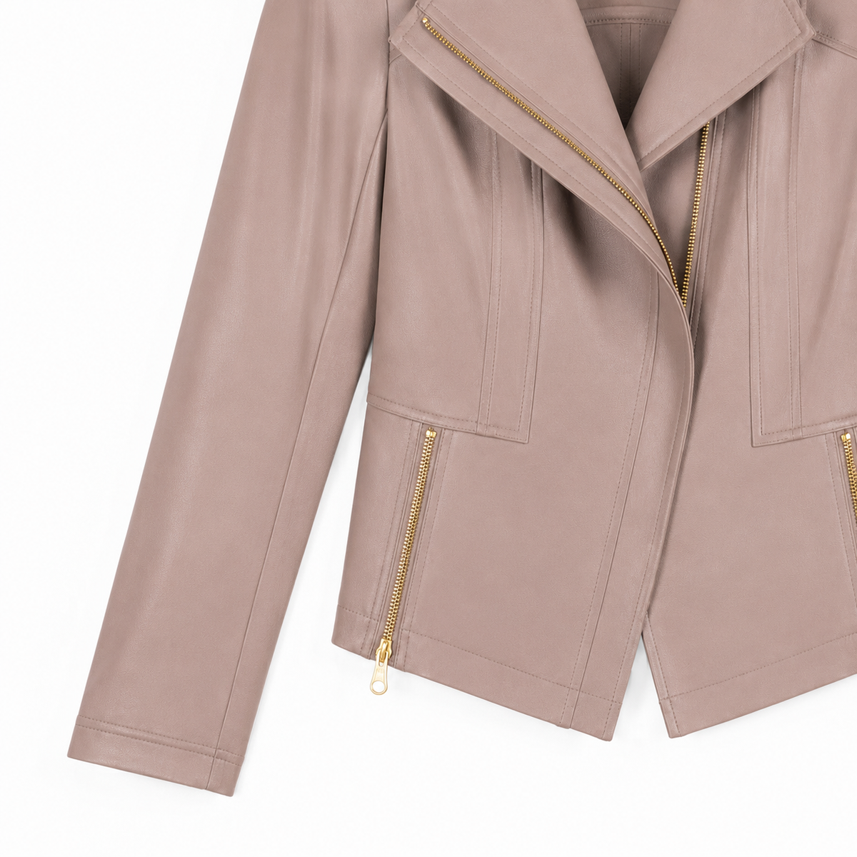 Clara Sunwoo Trending - Liquid Leather™ Signature Jacket - Taupe