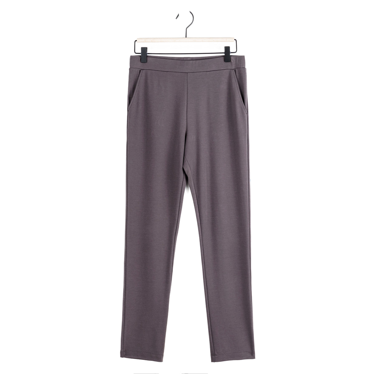 Clara Sunwoo Exclusive - Rayon-Ponte Knit - Straight Leg Pocket Pant - Mocha - Final Sale