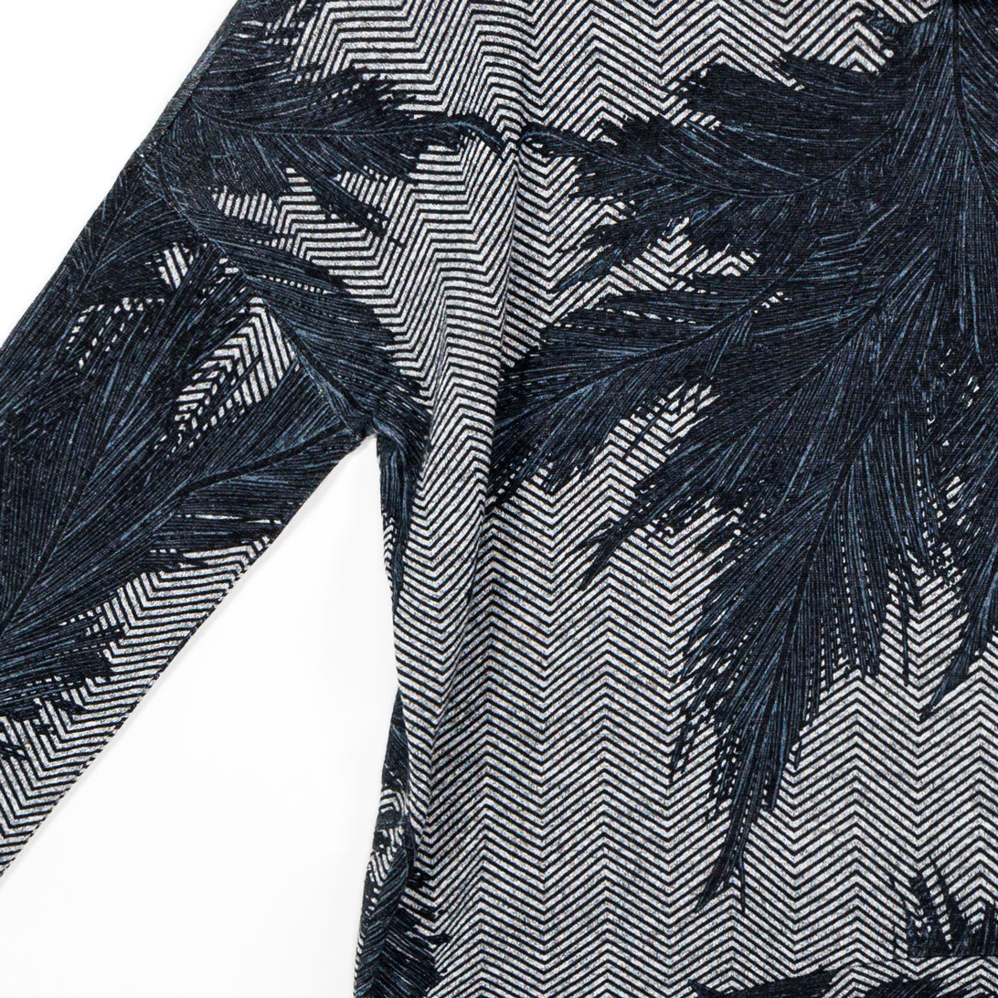 Clara Sunwoo Trending - Lightweight Cozy - Banded Hemline Sweater - Feather Leaf - Final Sale!