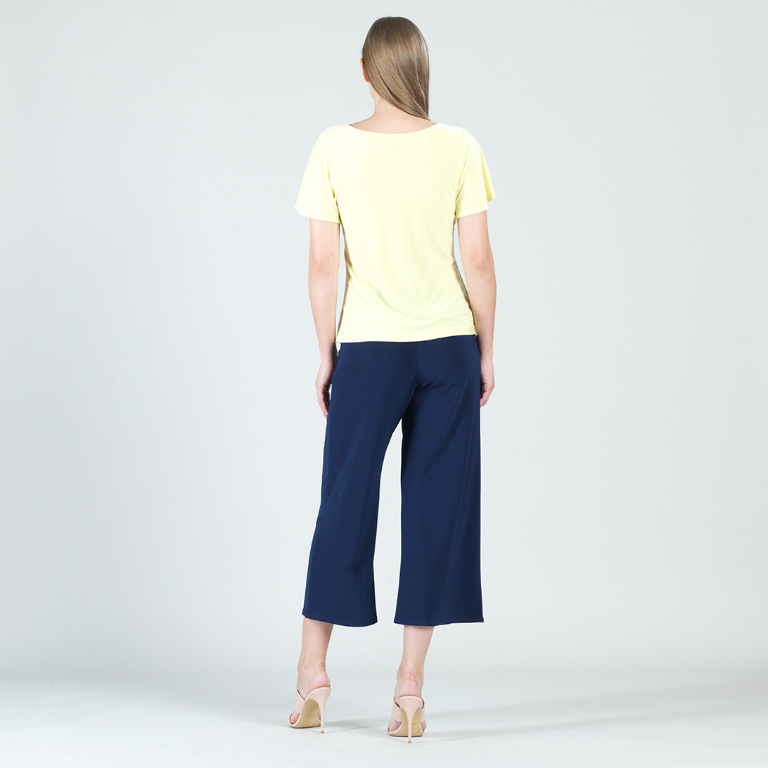 Clara Sunwoo Discount - Side Cinched Flounce Sleeve Top - Yellow - Final Sale!