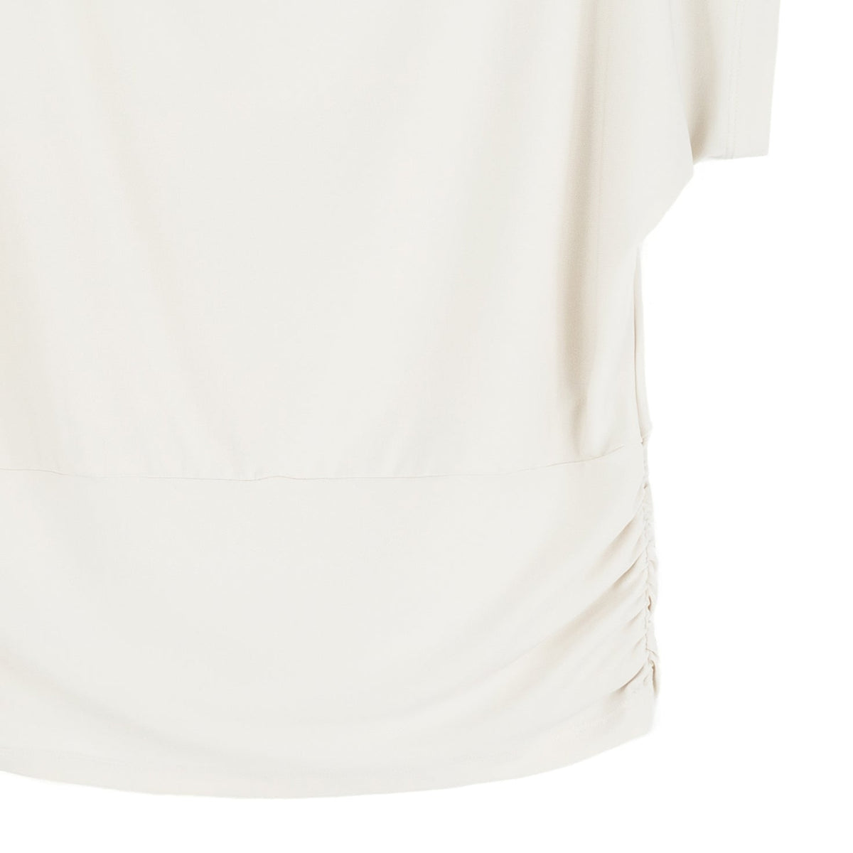 Clara Sunwoo Exclusive - Side Ruched Boat Neck Top - Bone - Final Sale