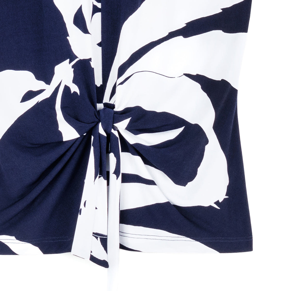 Clara Sunwoo Featured - Sleeveless V-Neck Center Front Tie Top - Abstract Branch - Final Sale