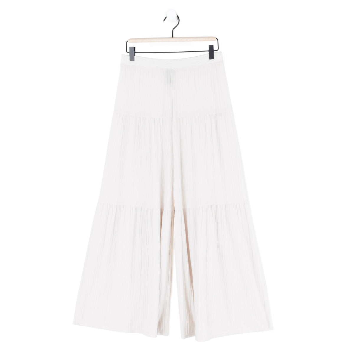 Clara Sunwoo Essential - Soft Pleat Knit - Tiered Skirt-Pant - Ivory - Final Sale!