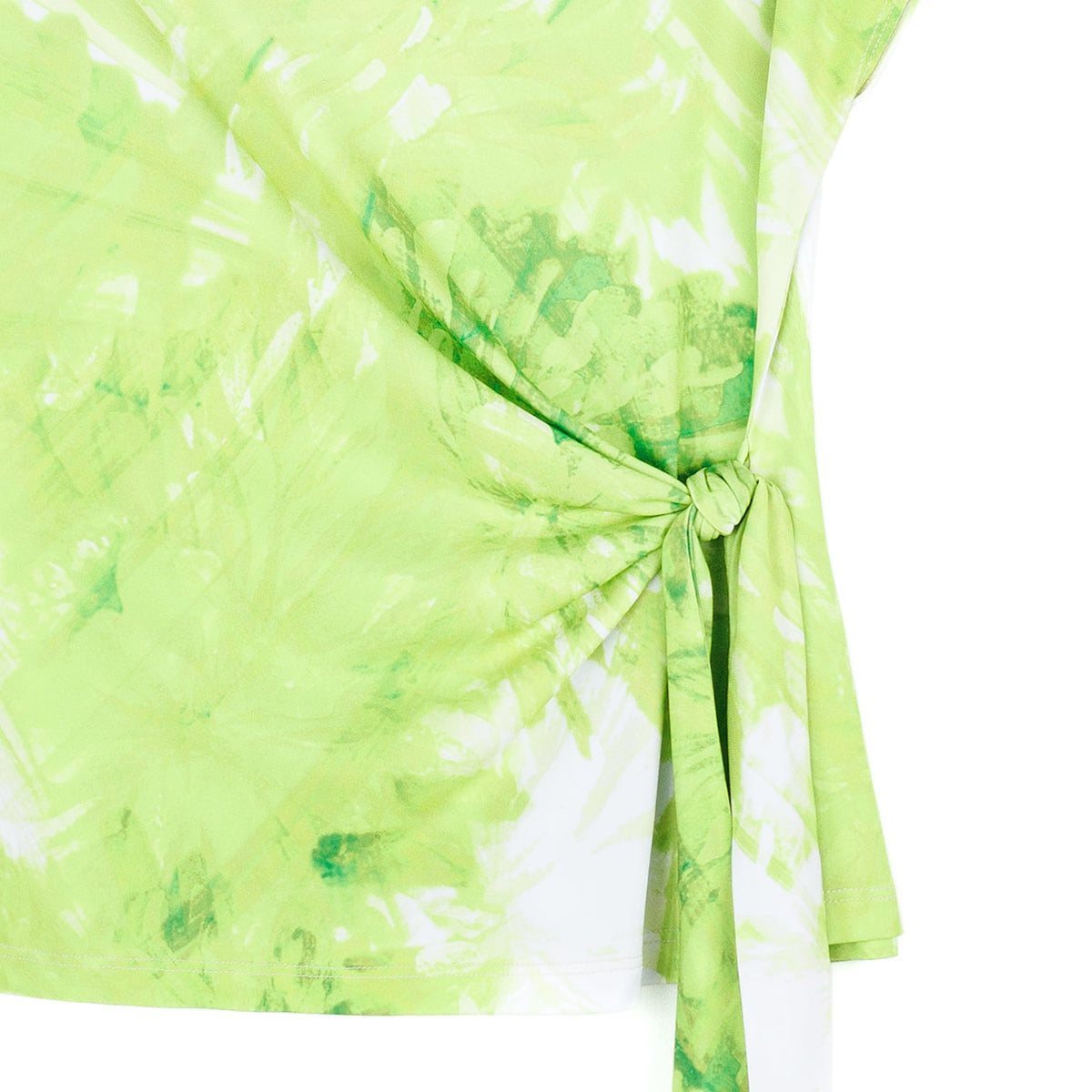 Clara Sunwoo Featured - Slant Sleeve Side Tie Top - Floral Citrus - Final Sale