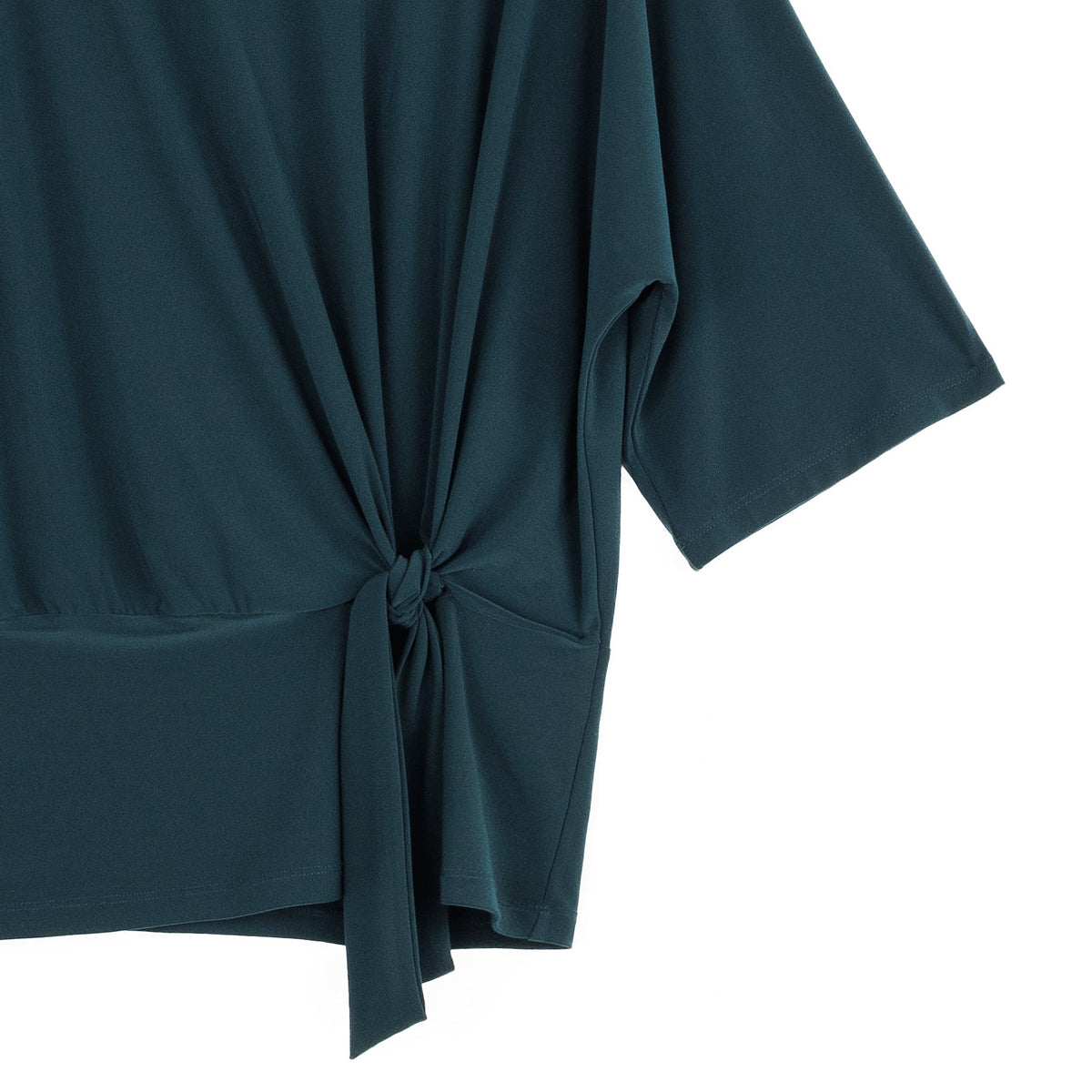 Clara Sunwoo Discount - Signature Side Tie Top - Hunter Green - Final Sale