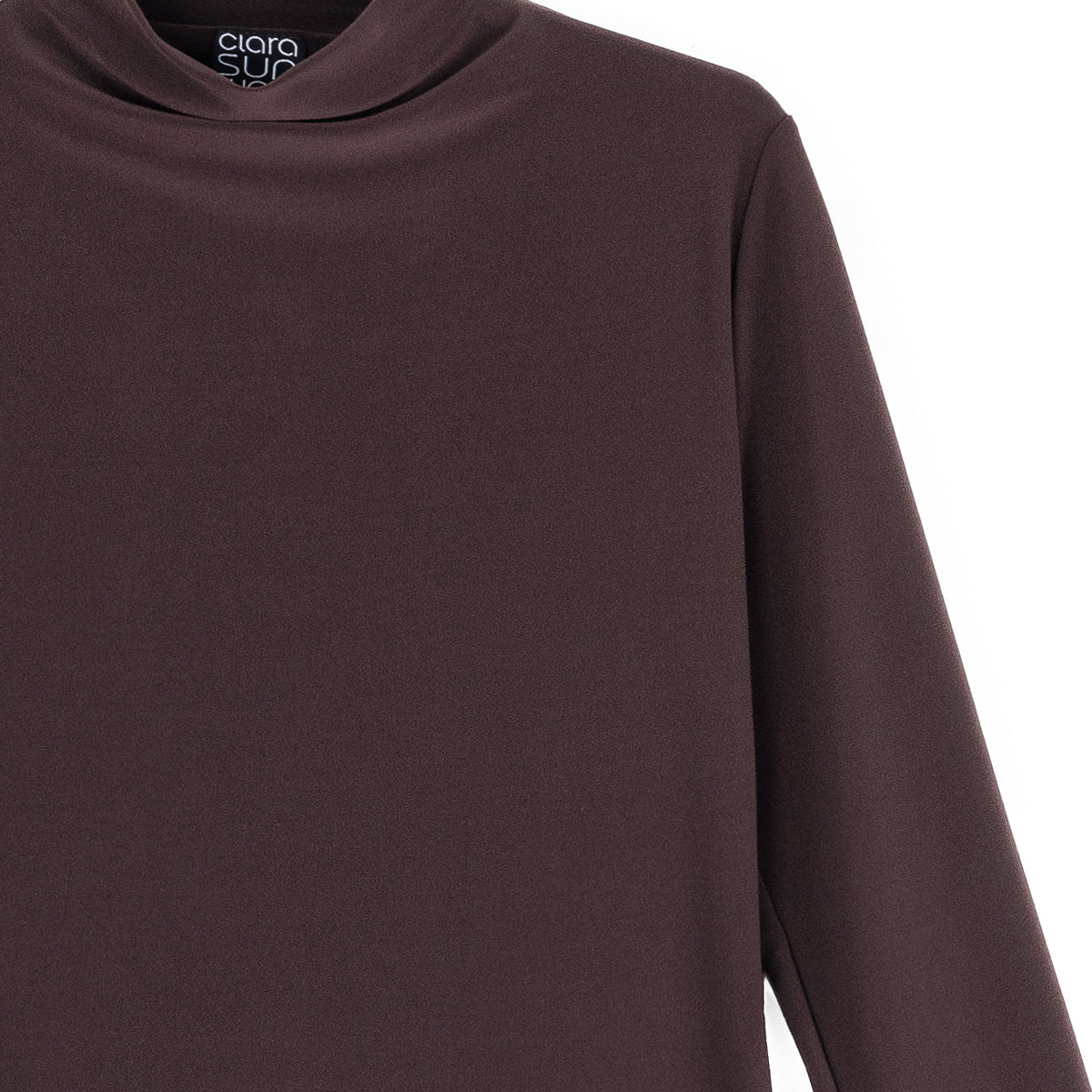 Clara Sunwoo Recommended - Mock Funnel Neck Top - Brown