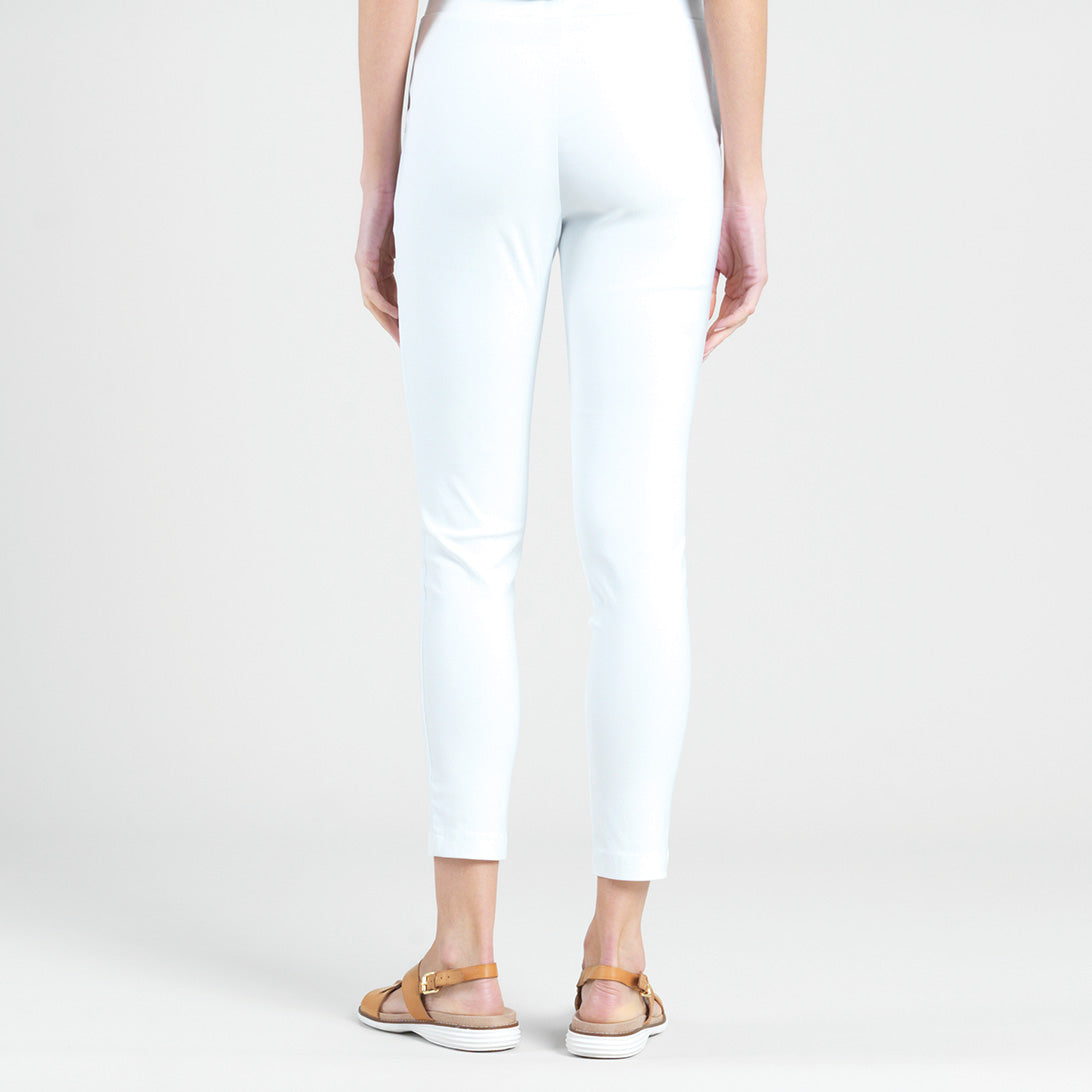 Clara Sunwoo Quality - Techno Knit - Skinny Ankle Pocket Pant - White - Final Sale!
