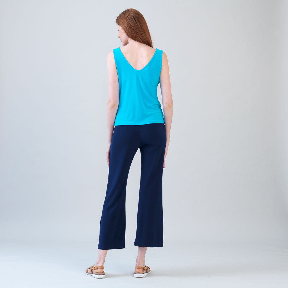 Clara Sunwoo Best Price - Reversible U or V Neckline Tank - Turquoise