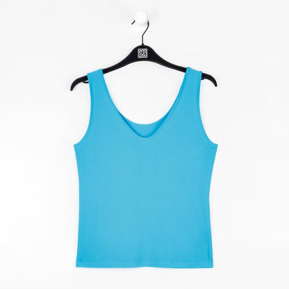 Clara Sunwoo Best Price - Reversible U or V Neckline Tank - Turquoise