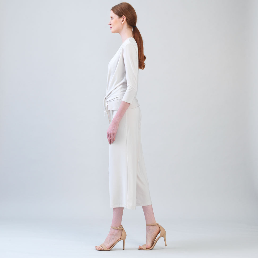Clara Sunwoo Discount - Modern Tie Front Cardigan - Bone - Limited Sizes