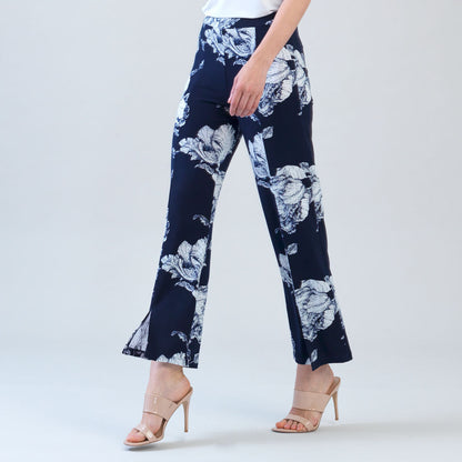 Clara Sunwoo Deals - Relaxed Kick Front Slit Ankle Pant - Peony Blossom