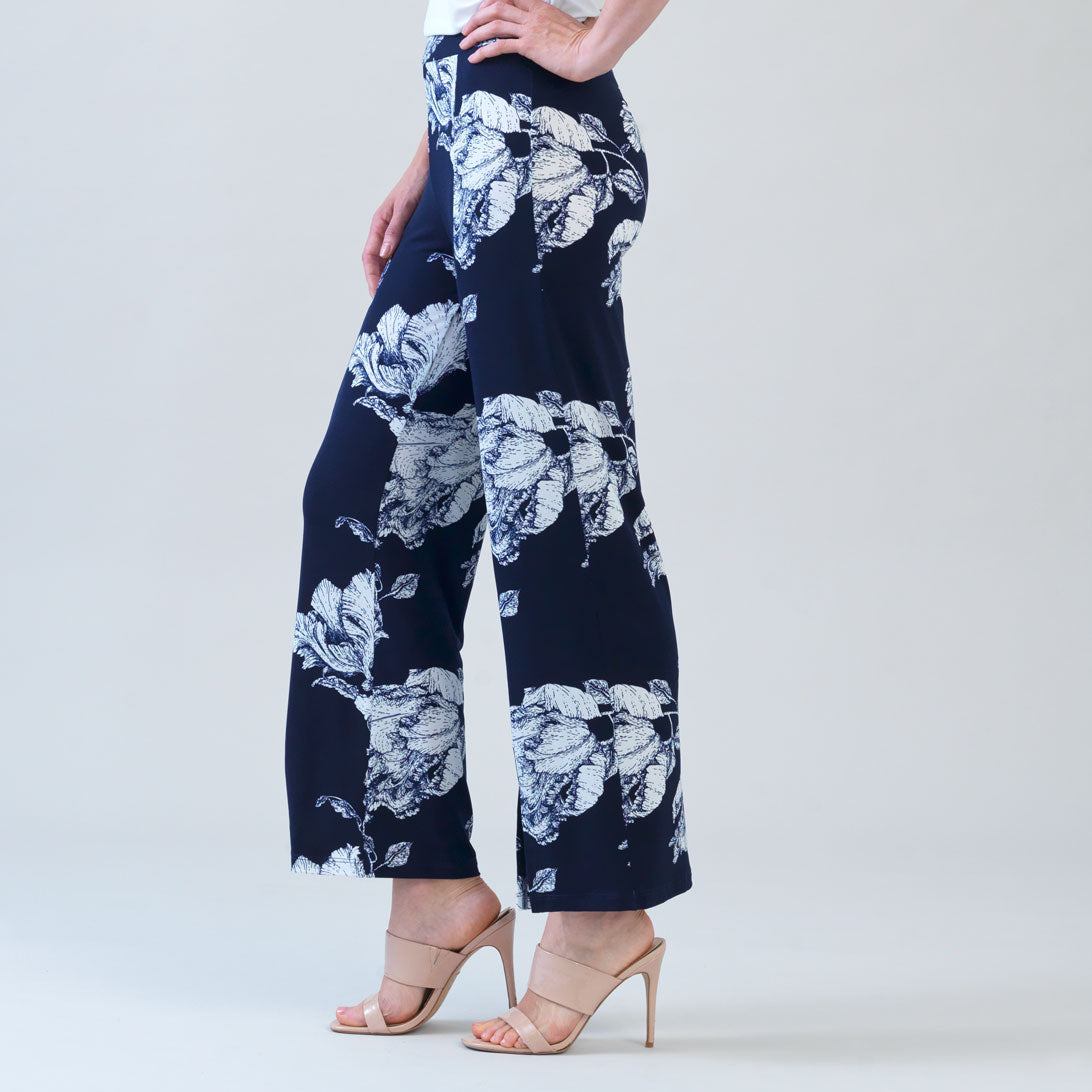 Clara Sunwoo Deals - Relaxed Kick Front Slit Ankle Pant - Peony Blossom