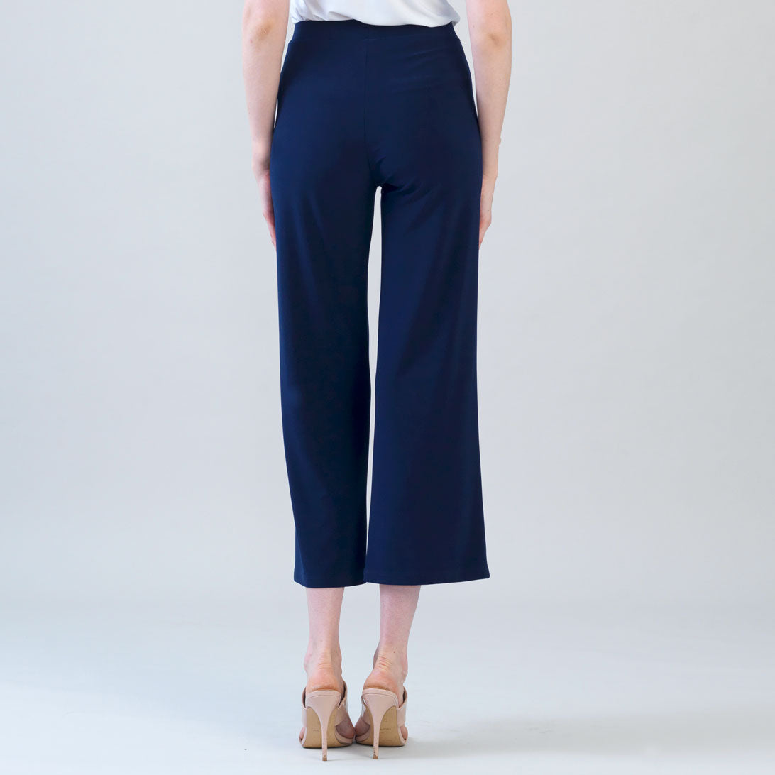 Clara Sunwoo Everyday - Relaxed Kick Front Slit Ankle Pant - Navy