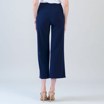 Clara Sunwoo Everyday - Relaxed Kick Front Slit Ankle Pant - Navy