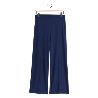 Clara Sunwoo Everyday - Relaxed Kick Front Slit Ankle Pant - Navy