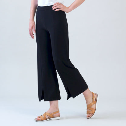 Clara Sunwoo Everyday - Relaxed Kick Front Slit Ankle Pant - Black
