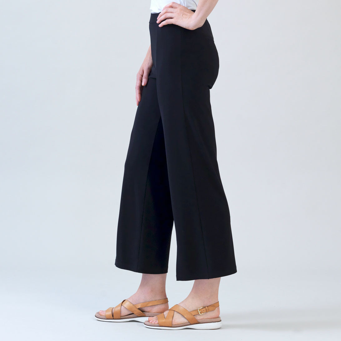 Clara Sunwoo Everyday - Relaxed Kick Front Slit Ankle Pant - Black