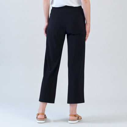 Clara Sunwoo Everyday - Relaxed Kick Front Slit Ankle Pant - Black