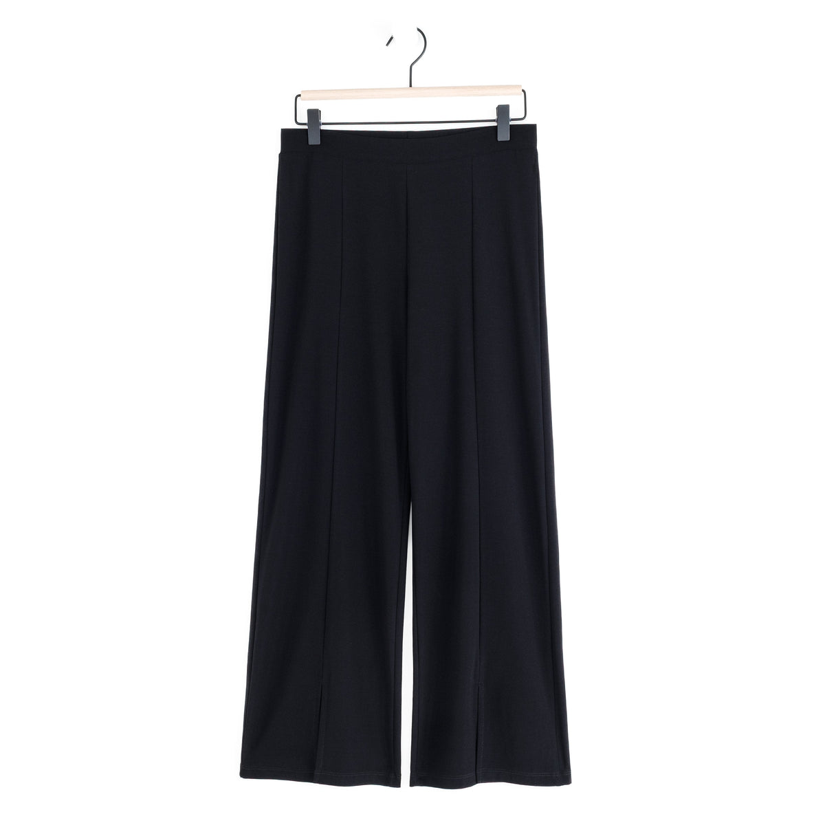 Clara Sunwoo Everyday - Relaxed Kick Front Slit Ankle Pant - Black