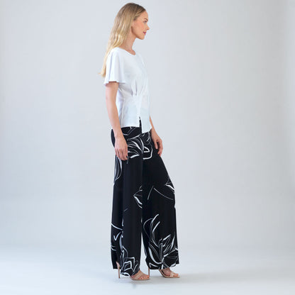 Clara Sunwoo Deals - Flounce Sleeve Stitch Overlay Top - White