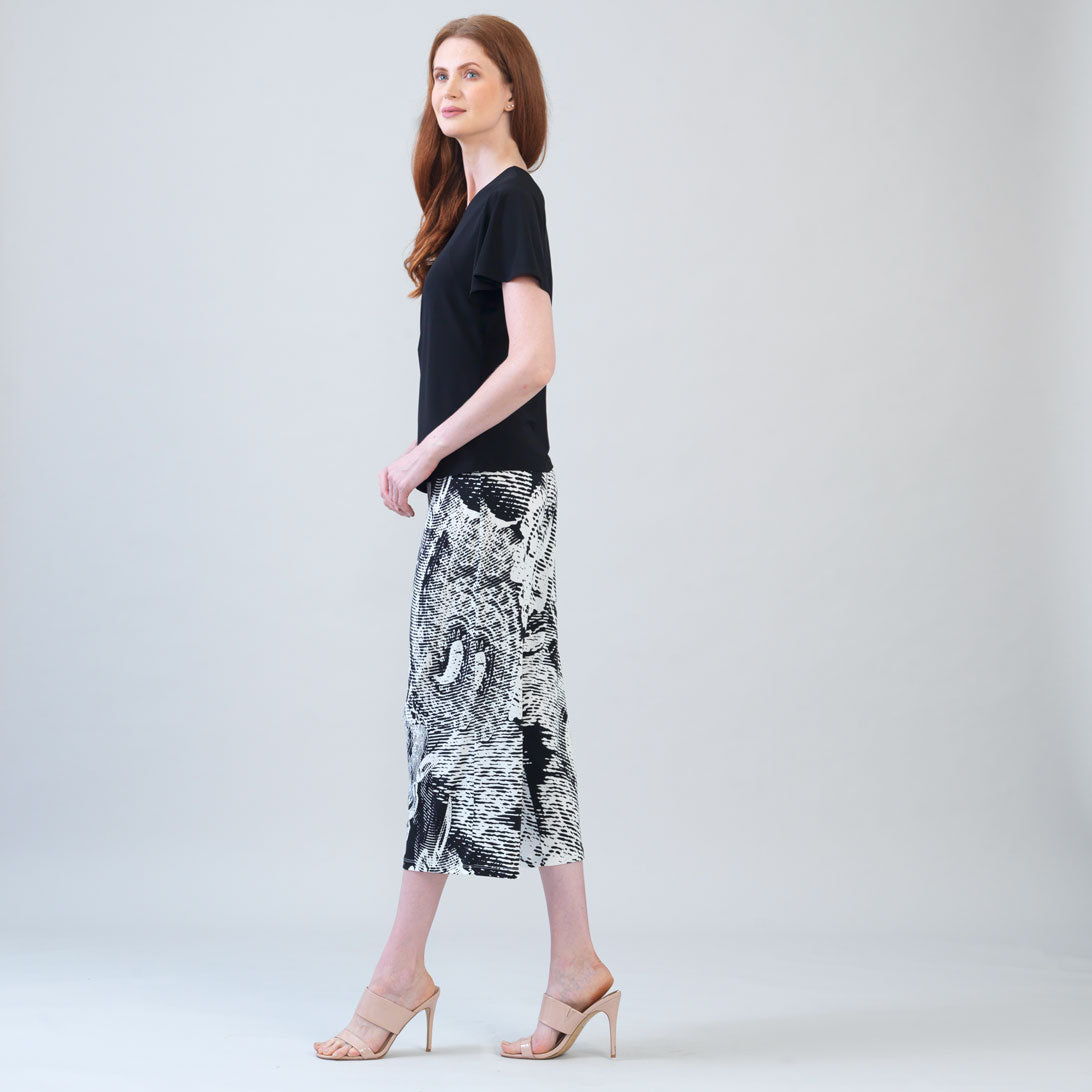 Clara Sunwoo Best Price - Flounce Sleeve Stitch Overlay Top - Black