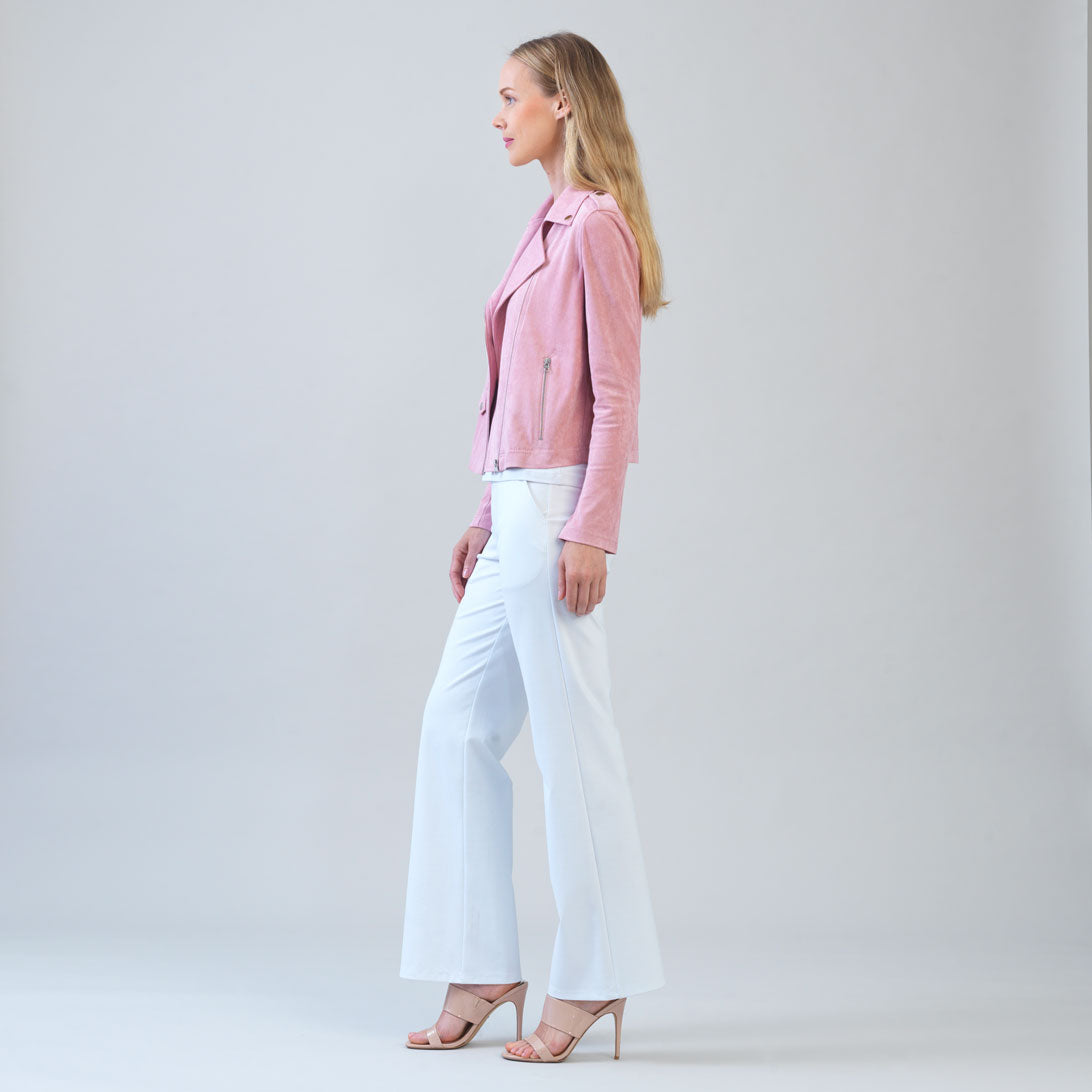 Clara Sunwoo Special Offer - Soft Suede - Architectural Moto Jacket - Mauve
