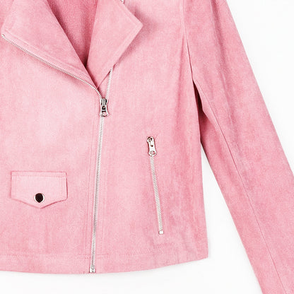 Clara Sunwoo Special Offer - Soft Suede - Architectural Moto Jacket - Mauve