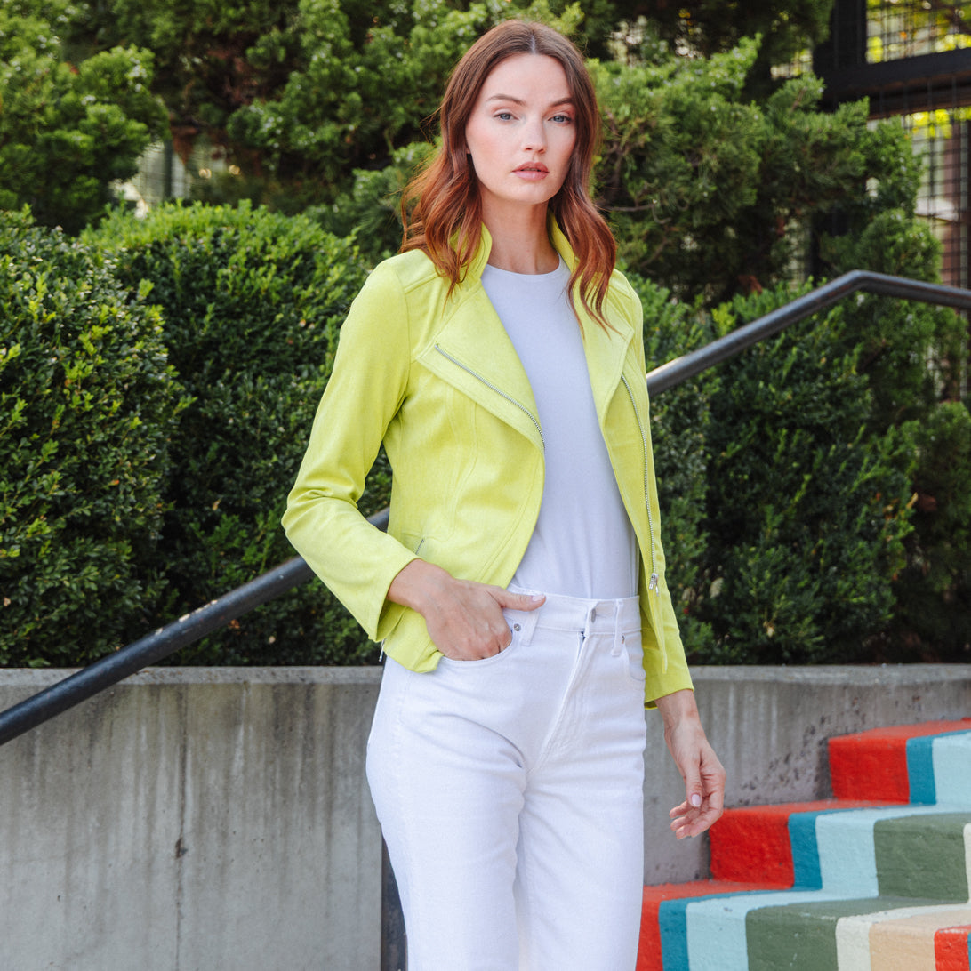 Clara Sunwoo Classic - Soft Suede - Signature Jacket - Lime