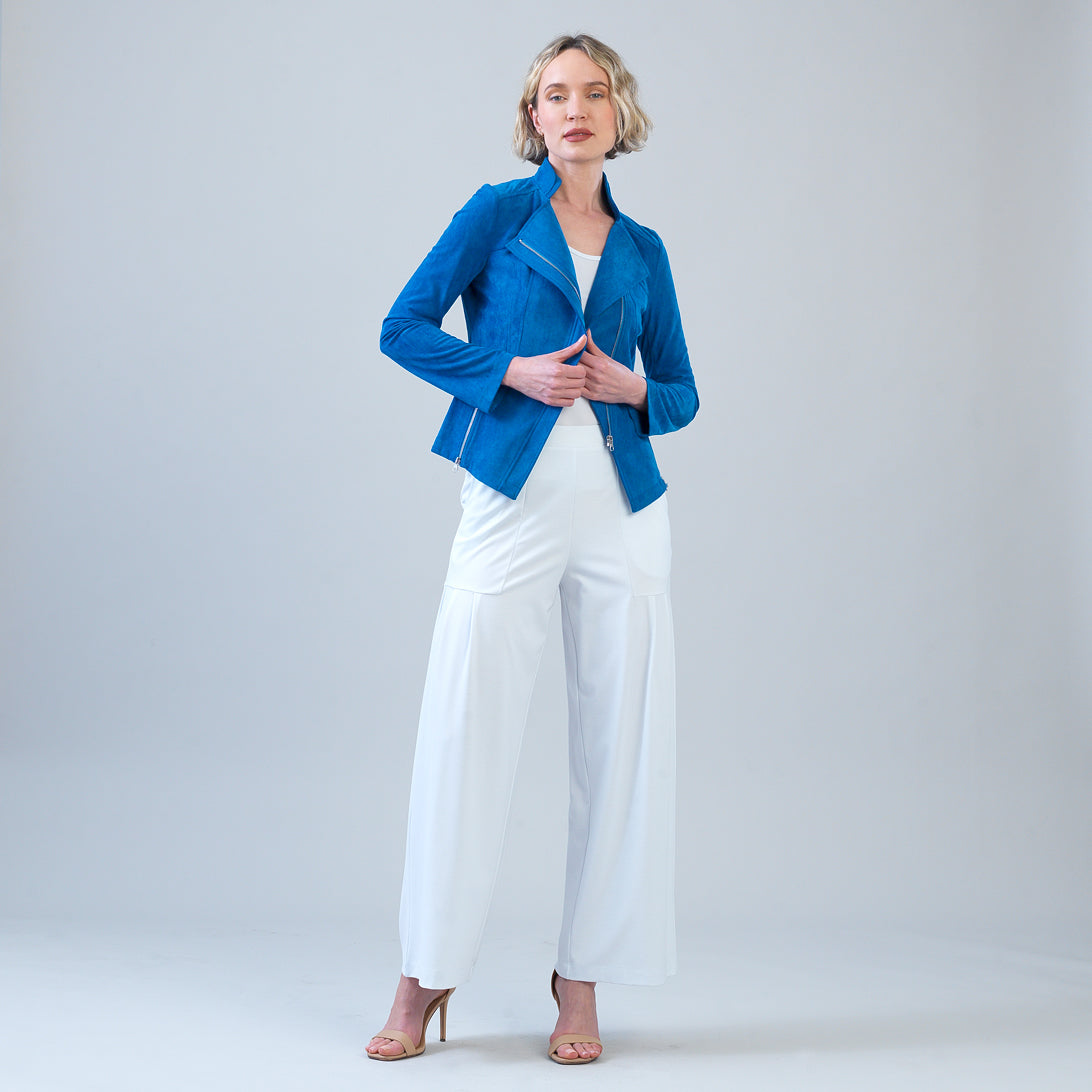 Clara Sunwoo Smart Buy - Soft Suede - Signature Jacket - French Blue