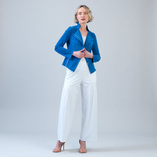 Clara Sunwoo Smart Buy - Soft Suede - Signature Jacket - French Blue
