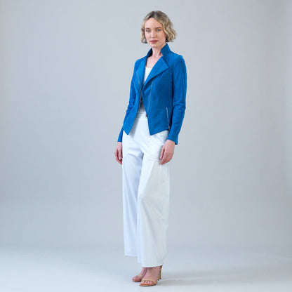 Clara Sunwoo Smart Buy - Soft Suede - Signature Jacket - French Blue