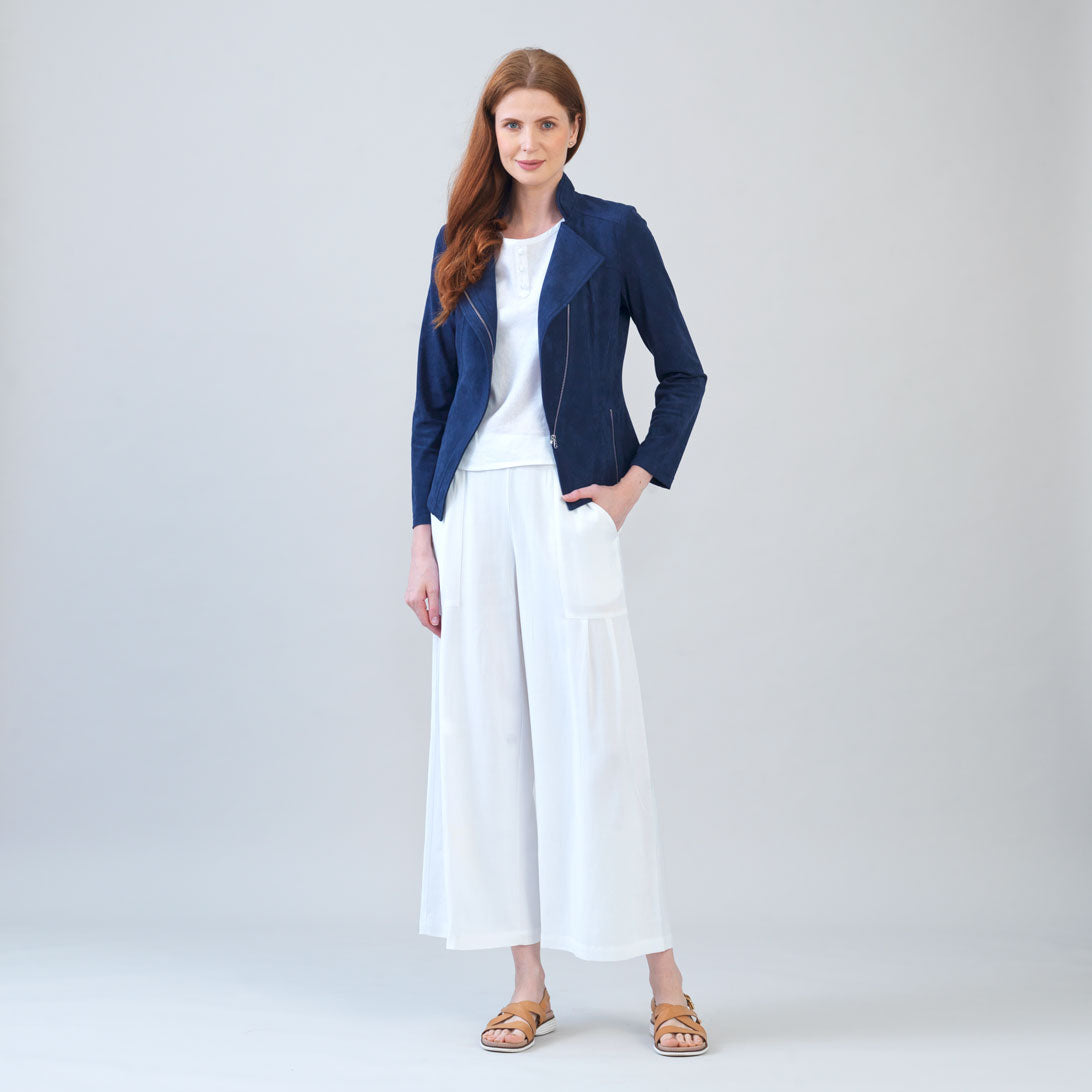 Clara Sunwoo Special Offer - Soft Suede - Signature Jacket - Navy