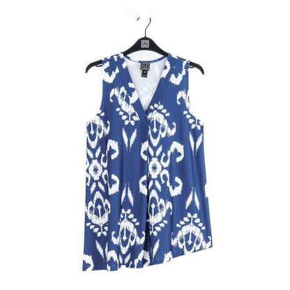 Clara Sunwoo Trending - Butter Knit - Asymmetrical Tunic Tank - Tile Motif - Limited Sizes