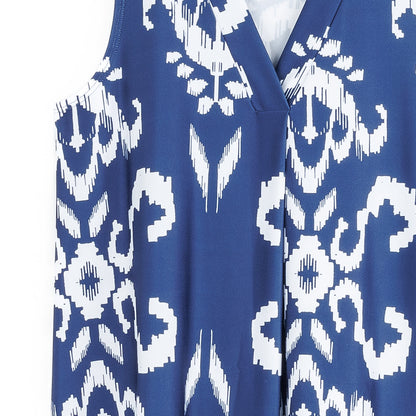 Clara Sunwoo Trending - Butter Knit - Asymmetrical Tunic Tank - Tile Motif - Limited Sizes