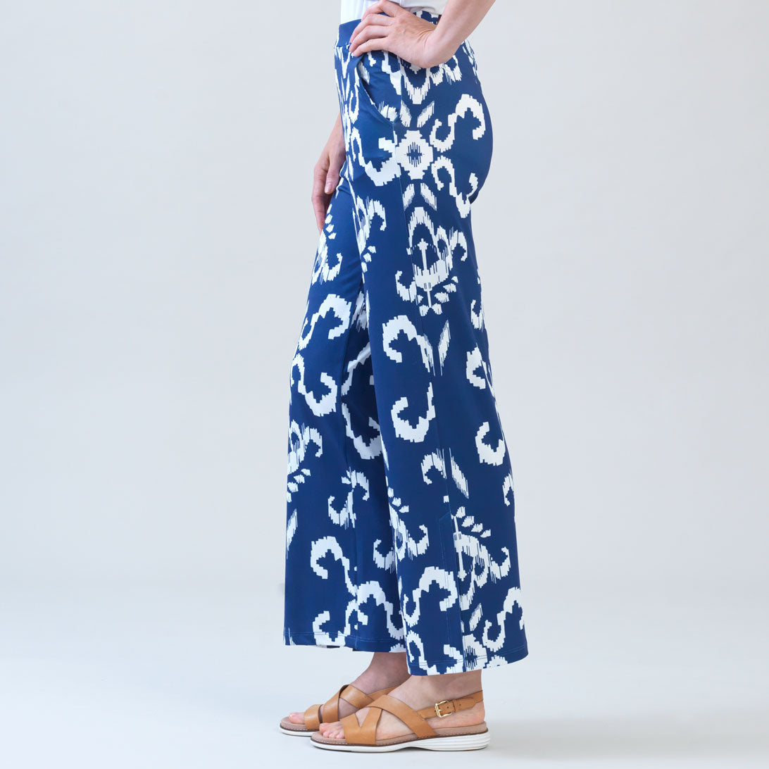 Clara Sunwoo Trusted - Butter Knit - Side Slit Ankle Pocket Pant - Tile Motif - Final Sale