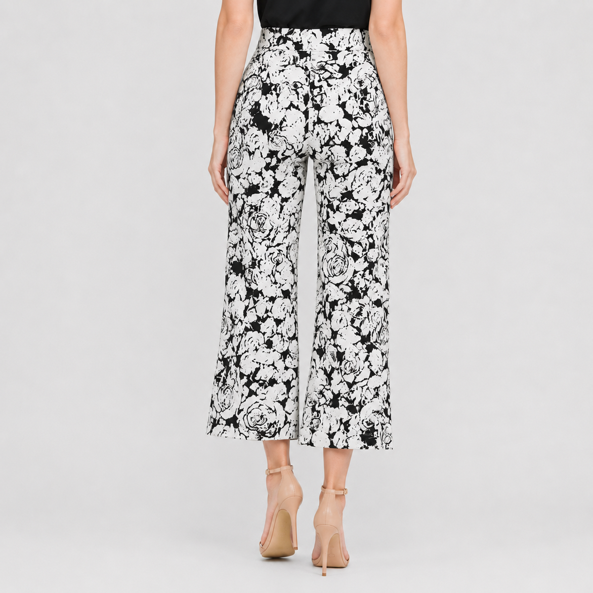 Clara Sunwoo Value - Signature Side Slit Ankle Pant - Abstract Rose - Final Sale