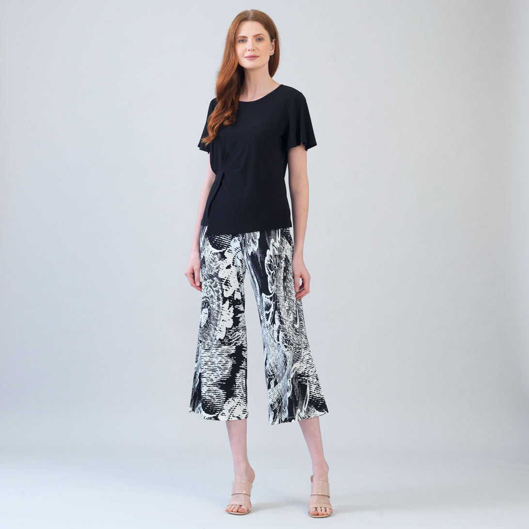 Clara Sunwoo Signature - Signature Modern Gaucho Pant - Abstract Etch