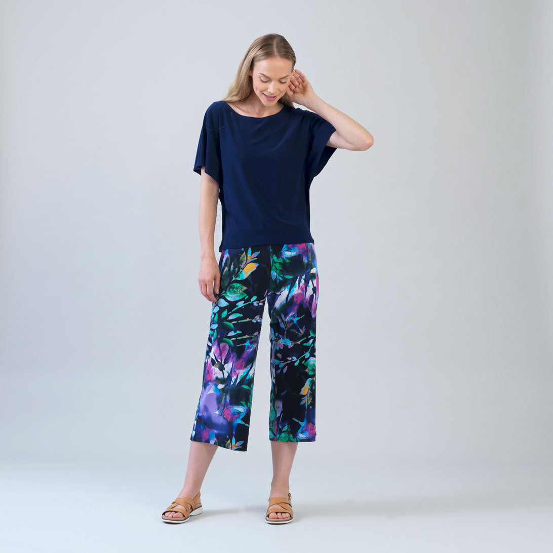 Clara Sunwoo Hot Sale - Caftan Flutter Sleeve Top - Navy