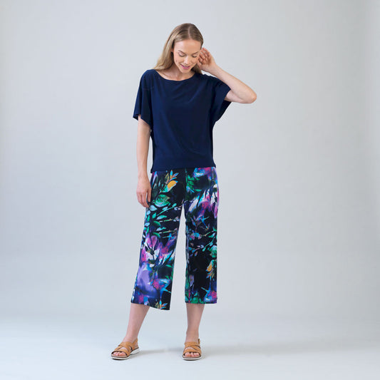 Clara Sunwoo Hot Sale - Caftan Flutter Sleeve Top - Navy