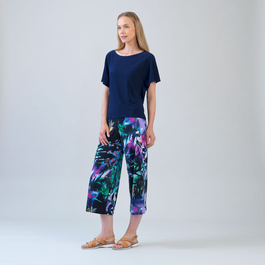 Clara Sunwoo Hot Sale - Caftan Flutter Sleeve Top - Navy