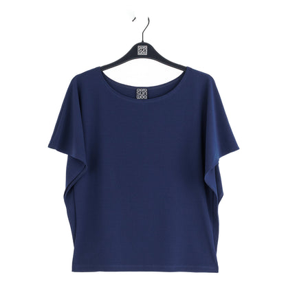Clara Sunwoo Hot Sale - Caftan Flutter Sleeve Top - Navy