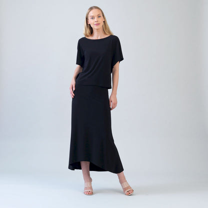 Clara Sunwoo Popular - Caftan Flutter Sleeve Top - Black