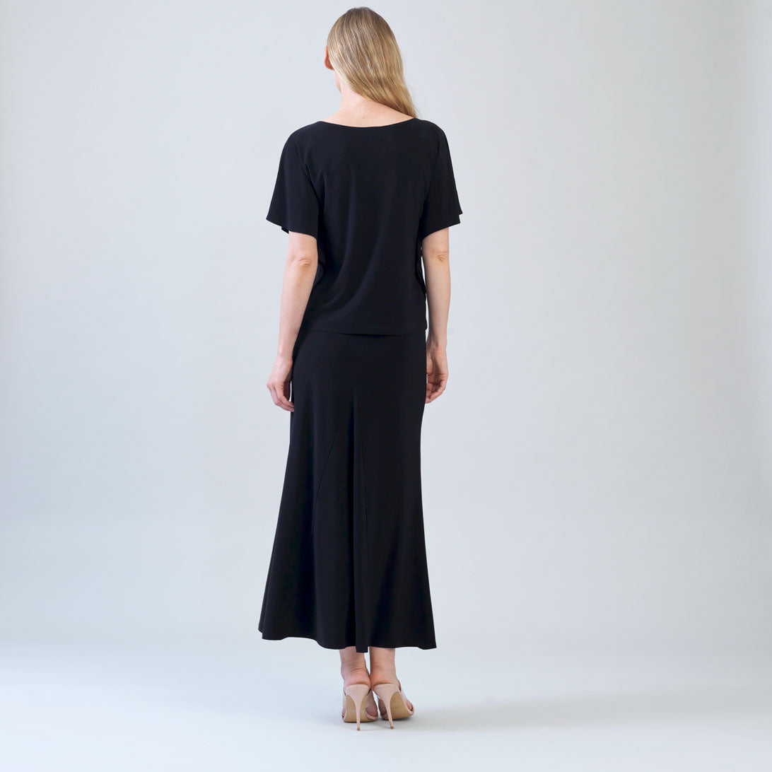 Clara Sunwoo Popular - Caftan Flutter Sleeve Top - Black