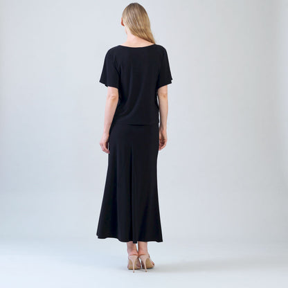 Clara Sunwoo Popular - Caftan Flutter Sleeve Top - Black